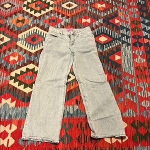 Edikted Light Gray Straight Leg Jeans